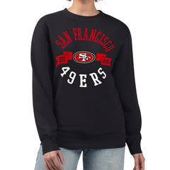 San Francisco 49ers G-III 4Her by Carl Banks Women's Large Team Graphic Fleece Pullover Sweatshirt - Black Pullover