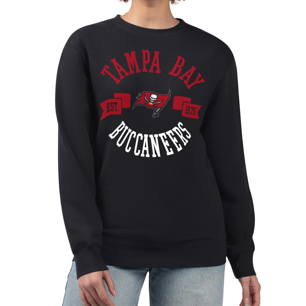 Tampa Bay Buccaneers G-III 4Her by Carl Banks Women's Large Team Graphic Fleece Pullover Sweatshirt - Black Pullover