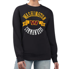 Washington Commanders G-III 4Her by Carl Banks Women's Large Team Graphic Fleece Pullover Sweatshirt - Black Pullover