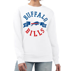 Buffalo Bills G-III 4Her by Carl Banks Women's Large Team Graphic Fleece Pullover Sweatshirt - White Pullover