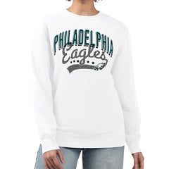 Philadelphia Eagles G-III 4Her by Carl Banks Women's Filigree Logo Graphic Fleece Pullover Sweatshirt - White Pullover