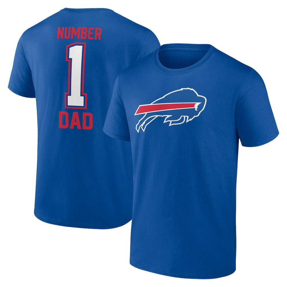 Buffalo Bills Father's Day #1 Dad T-Shirt - Royal T-shirts