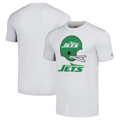 New York Jets Homage Unisex Big Helmet Tri-Blend T-Shirt - White T-shirts