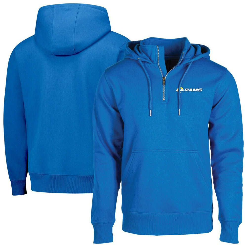 Los Angeles Rams Dunbrooke Unisex Defender Quarter-Zip Hoodie - Royal Hoodies