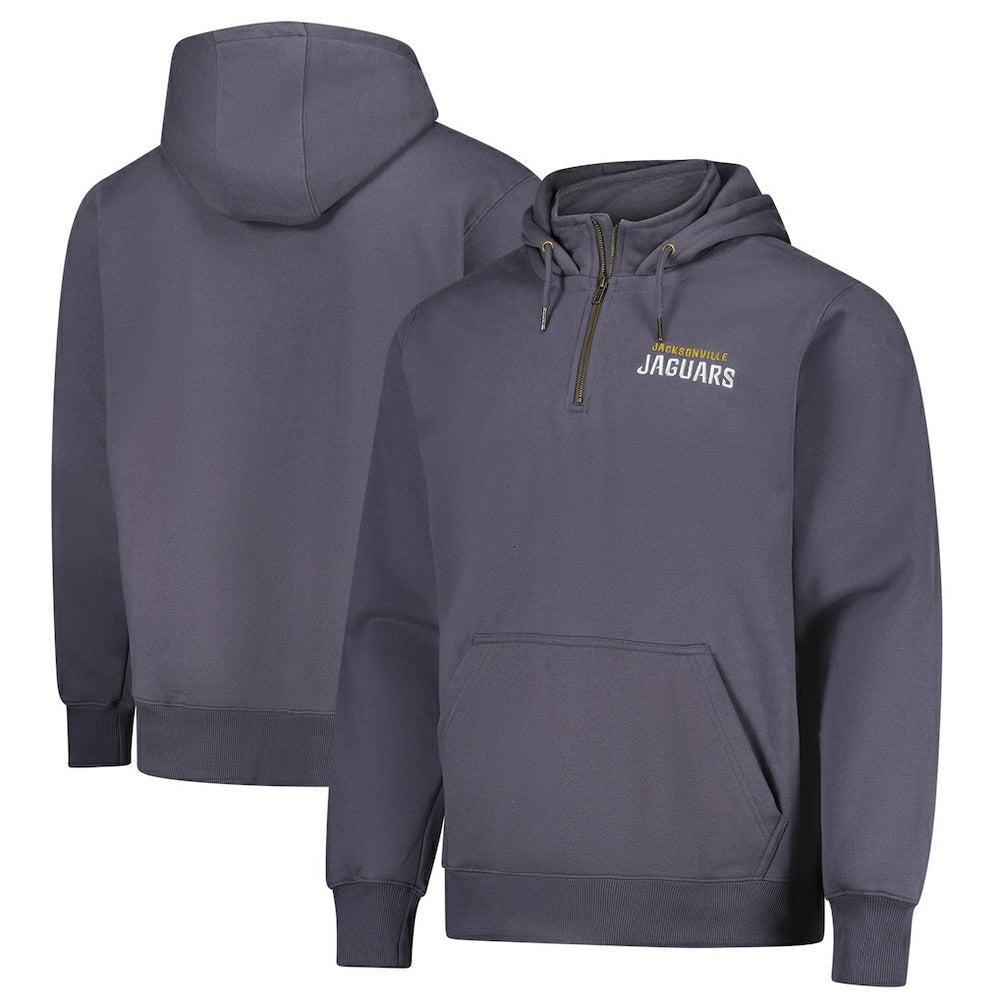 Jacksonville Jaguars Dunbrooke Unisex Defender Quarter-Zip Hoodie - Graphite Hoodies