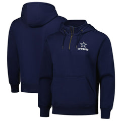 Dallas Cowboys Dunbrooke Unisex Defender Quarter-Zip Hoodie - Navy Hoodies