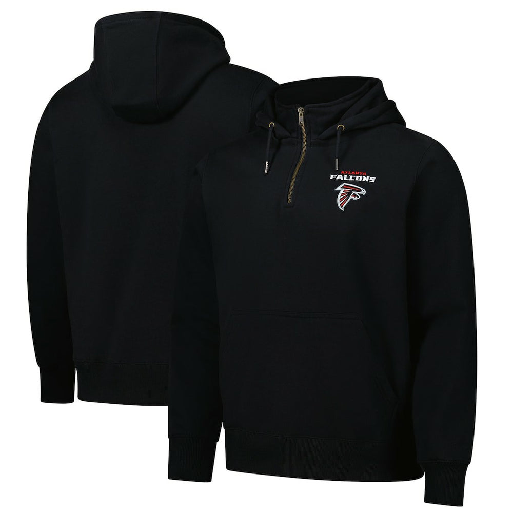 Atlanta Falcons Dunbrooke Unisex Defender Quarter-Zip Hoodie - Black Hoodies