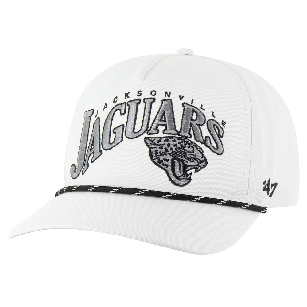Jacksonville Jaguars '47 Wave Speckle Hitch Rope Adjustable Hat - White Hats