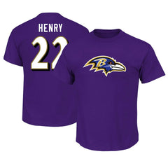 Derrick Henry Baltimore Ravens Big & Tall Player Name & Number T-Shirt - Purple T-shirts