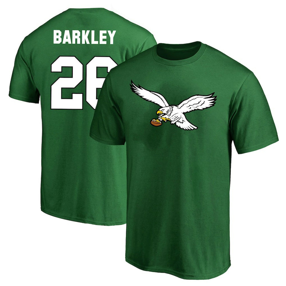 Saquon Barkley Philadelphia Eagles Big & Tall Player Name & Number T-Shirt - Kelly Green T-shirts