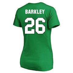 Saquon Barkley Philadelphia Eagles Women's Plus Size Fair Catch Name & Number Scoop Neck T-Shirt - Kelly Green T-shirts