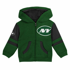 New York Jets Preschool Stadium Color Block Full-Zip Hoodie - Green Hoodies