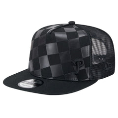 Philadelphia Phillies New Era Score Check 9FIFTY A-Frame Trucker Snapback Hat - Black Hats