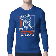 Edmonton Oilers Starter Player Grid Long Sleeve T-Shirt - Royal | US 201424483