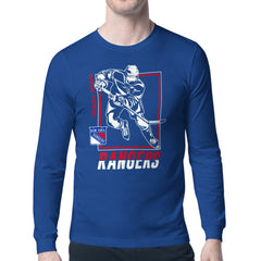New York Rangers Starter Player Grid Long Sleeve T-Shirt - Blue | US 201424498