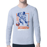New York Islanders Starter Player Grid Long Sleeve T-Shirt - Heather Gray | US 201424524