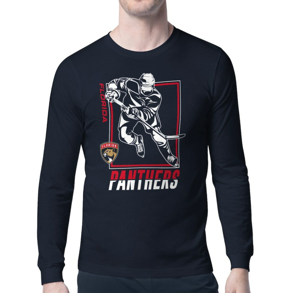 Florida Panthers Starter Player Grid Long Sleeve T-Shirt - Navy | US 201424535