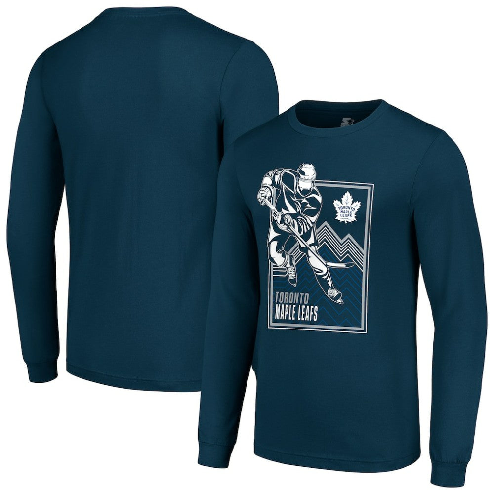 Toronto Maple Leafs Starter Player Grid Long Sleeve T-Shirt - Blue | US 201424545