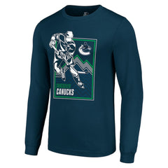 Vancouver Canucks Starter Player Grid Long Sleeve T-Shirt - Blue | US 201424547
