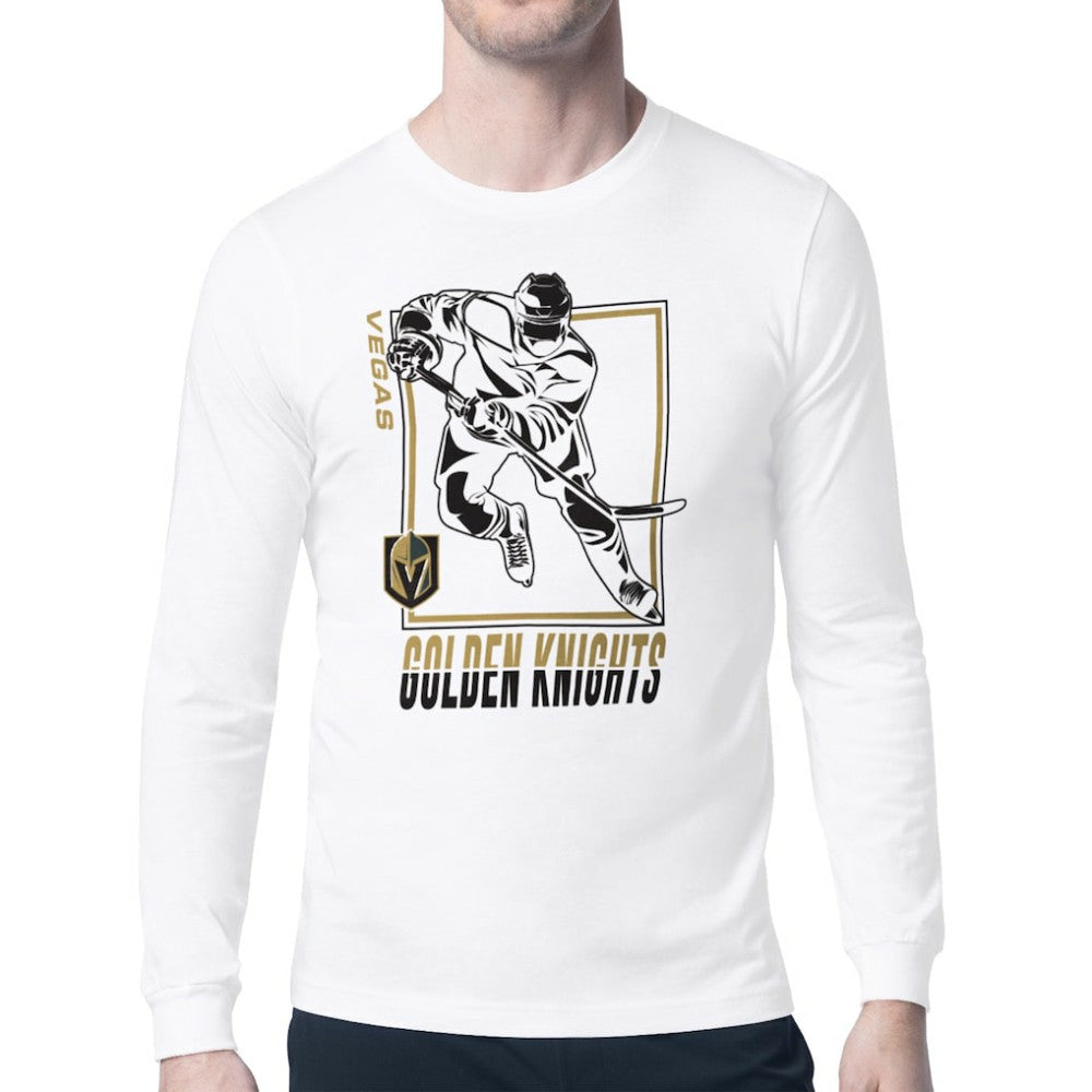 Vegas Golden Knights Starter Player Grid Long Sleeve T-Shirt - White | US 201424584
