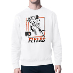 Philadelphia Flyers Starter Player Grid Fleece Pullover Sweatshirt - White | US 201424718