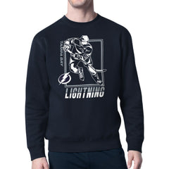 Tampa Bay Lightning Starter Player Grid Fleece Pullover Sweatshirt - Navy | US 201424758