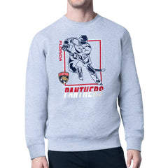 Florida Panthers Starter Player Grid Fleece Pullover Sweatshirt - Heather Gray | US 201424792