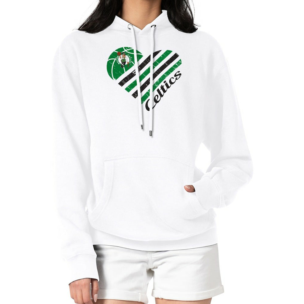 Boston Celtics G-III 4Her by Carl Banks Women's Heart Pullover Hoodie - White