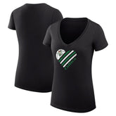 Boston Celtics G-III 4Her by Carl Banks Women's Super-Slim Fit Lightweight Heart V-Neck T-Shirt Black