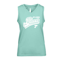 St. Louis Blues Levelwear Women's Paisley Sweep V-Neck Tank Top - Mint | US 201425399