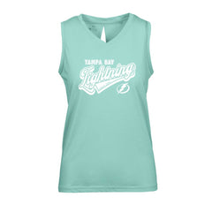 Tampa Bay Lightning Levelwear Women's Paisley Sweep V-Neck Tank Top - Mint | US 201425404