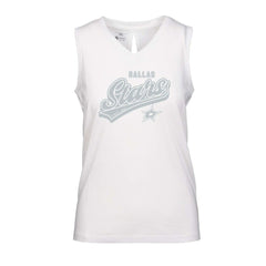 Dallas Stars Levelwear Women's Paisley Sweep V-Neck Tank Top - White | US 201425425