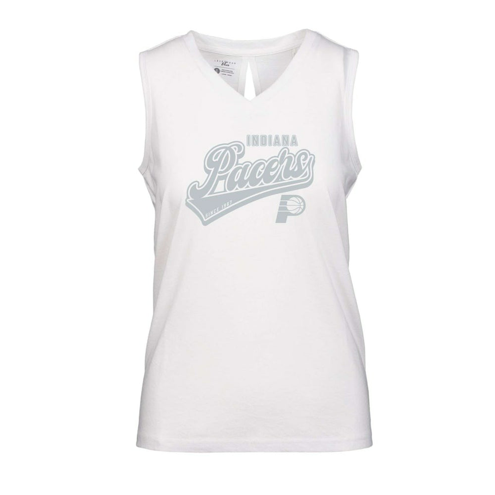 Indiana Pacers Levelwear Women's Paisley Sweep V-Neck Tank Top White outlet