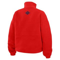Washington Capitals WEAR by Erin Andrews Women's Polar Fleece Half-Zip Jacket - Red | US 201429670
