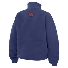 Edmonton Oilers WEAR by Erin Andrews Women's Polar Fleece Half-Zip Jacket - Royal | US 201429673