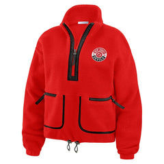 New Jersey Devils WEAR by Erin Andrews Women's Polar Fleece Half-Zip Jacket - Red | US 201429681