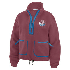 Colorado Avalanche WEAR by Erin Andrews Women's Polar Fleece Half-Zip Jacket - Burgundy | US 201429685