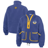 St. Louis Blues WEAR by Erin Andrews Women's Polar Fleece Half-Zip Jacket - Blue | US 201429689