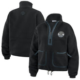 Vegas Golden Knights WEAR by Erin Andrews Women's Polar Fleece Half-Zip Jacket - Black | US 201429694