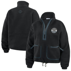 Vegas Golden Knights WEAR by Erin Andrews Women's Polar Fleece Half-Zip Jacket - Black | US 201429694