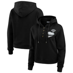 Los Angeles Kings WEAR by Erin Andrews Women's Waffle-Knit Pullover Hoodie - Black | US 201429703