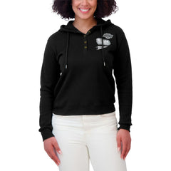 Los Angeles Kings WEAR by Erin Andrews Women's Waffle-Knit Pullover Hoodie - Black | US 201429703