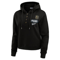 Vegas Golden Knights WEAR by Erin Andrews Women's Waffle-Knit Pullover Hoodie - Black | US 201429714