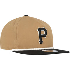 Pittsburgh Pirates New Era Golfer Snapback Hat - Khaki/Black Hats
