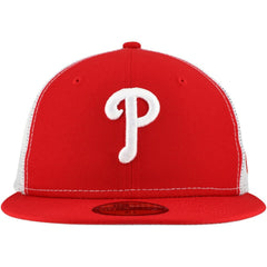 Philadelphia Phillies New Era Team Color 59FIFTY Trucker Fitted Hat - Red Hats