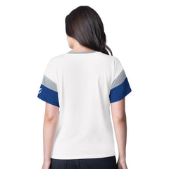 Tampa Bay Lightning G-III 4Her by Carl Banks Women's Rink Oversized Rhinestone V-Neck T-Shirt - White | US 201432664