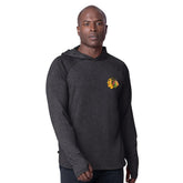 Chicago Blackhawks MSX by Michael Strahan Fast Track Raglan Long Sleeve Hoodie T-Shirt - Black | US 201432760