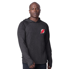 New Jersey Devils MSX by Michael Strahan Fast Track Raglan Long Sleeve Hoodie T-Shirt - Black | US 201432761