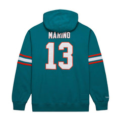 Dan Marino Miami Dolphins Retired Player Name & Number Pullover Hoodie - Aqua Hoodies