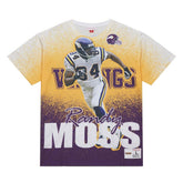 Randy Moss Minnesota Vikings Burst Retired Player T-Shirt - Gray T-shirts